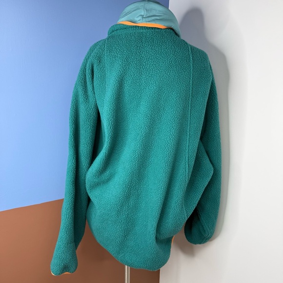 Free People FP Movement Hit The Slopes Fleece Shawl Jacket Spruced Up M Teal - Picture 6 of 8